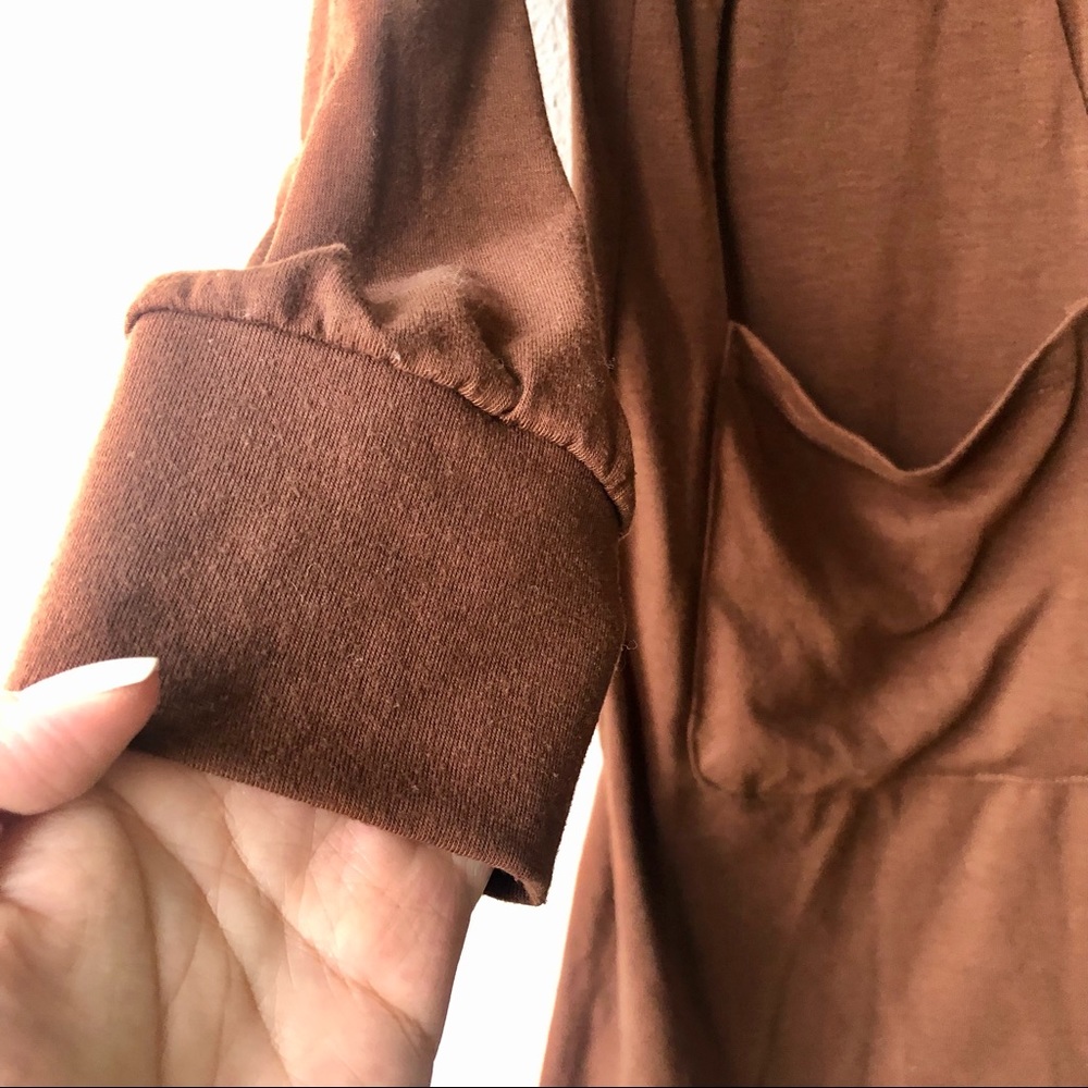 Long Brown Duster Cardigan - Picture 5 of 7